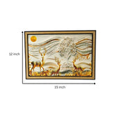 Golden Majesty Deer 3D Wall Art